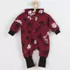 Overalls - Kap met Oortjes - Donker Bordeauxrood - Maat 62 (3-6 maanden)