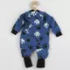 baby overall - blauwe jumpsuit - met capuchon en oortjes