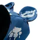 Overals - blauw met verfspetters - capuchon met oortjes