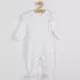 Baby kleding - Witte babypyjama - Katoenen jumpsuit - Maat 86