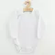 Babyromper - Lange Mouwen - Wit - Katoen - Maat 50 - Babykleding