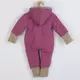 Babykleding - Overall - Maat 56 (0-3m) - Paarse kleur - Capuchon