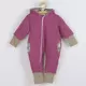 Overalls - Paars-roze - Met capuchon - Rits aan de voorkant