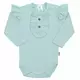 Baby body - Mintgroen - Geribbelde stof - Maat 80 (9-12 maanden)