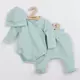 Babyset - 3-delig - Mutsje, rompertje met lange mouwen & broek