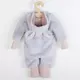 Jumpsuit - Teddy bear - Grijs en zacht roze - Maat 68 (4-6 maanden)