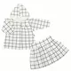 2-piece set - kinderkleding - hoody met capuchon - rokje met elastische tailleband