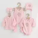 Babyset - 5-delig - Roze - Maat 62 (3-6 maanden) - Romper