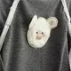 Baby kledingset - Grijs shirt met teddybeer - Lange mouwen