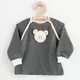 Babyoutfit - Donkergrijs shirt - Beertjes-print - 2-delige set