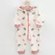 Baby Romper - Sweatsuit - Maat 86 - Roze - Beertjes - Capuchon