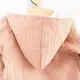 Baby Jumpsuit - Katoen - Roze - Met hood - Maat 74 (6-9m)