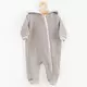 Jumpsuit - Grijs - Met capuchon - 100% katoen - Maat 80 (9-12m)