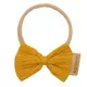 Haarband - Mustardgele strik - Elastische band - Accessoires voor baby's