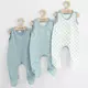 Baby rompers - 3 stuks - Maat 80 - Dinosaurus - Sterren