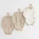 Rompertjes - 3 Stuks - Beige - Maat 68 (4-6m) - Lange Mouwen
