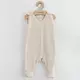 Baby romper - Beige - Maat 74 (6-9 maanden) - Katoen - Schouder- en kruisdrukknoopsluiting