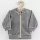 Baby sweatshirt - grijs - maat 68 (4-6 maanden) - suede met rits