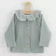 Babyvest - Lichtblauw - Ribbels - Lange Mouwen - Katoen