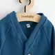 Babyvest - Gebreid - V-hals - Houten knopen - Maat 86 (12-18 maanden)