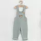 Kinderkleding - Tuinbroek - Lichtgrijs - Maat 56 (0-3 maanden)