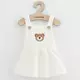 Baby kleding - Schortjurkje - Wit - 100% katoen - Maat 56 (0-3 maanden)