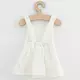 Baby kleding - Schortjurkje - Wit - 100% katoen - Maat 56 (0-3 maanden)