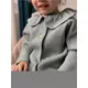 Baby kleding - Schortjurkje - Wit - 100% katoen - Maat 56 (0-3 maanden)