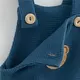 Kinderbroek - Blauwe bretels - Berenkop applicatie - Maat 56 (0-3m)