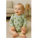 Baby Romper - Katoen - Lange Mouwen - Avocado Patroon - Maat 80 (9-12m)