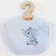 Slabbetje - Baby cotton bib - Happy elephant - Lichtblauw