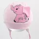 Babyhoedje - Roze - 3D-Oortjes - Olifantillustratie - 100% Katoen