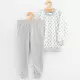 Babykleding - Katoenen pyjama's - Grijze broek - Witte trui