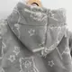 Baby insulated Wellsoft hoodie - grijs - capuchon - 100% katoen