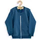Kinderjas - Blauw - Rits - Voorzakken - Zachte sweatshirtstof