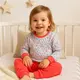 Kinderpyjama's - Katoen - Bloemenprint - Koraalrood - Lange Mouwen