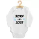 Children's printed body - BORN IN 2025 - lange mouw - katoen
