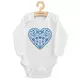 Baby bodysuit - Folk patroon - Blauw hart - 100% katoen