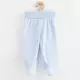 Babybroek - Lichtblauw - Met voetjes - Monochrome halfsokken