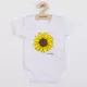 Babyromper - korte mouwen - zonnebloem - 100% katoen - OEKO-TEX STANDARD 100