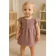 Baby jurk - Katoen - Lila - Katoen - Korte pofmouwen - Ronde halslijn