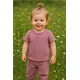 Baby katoen set - T-shirt en broek - Korte mouwen - Lichtpaars