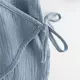 Wikkelromper - 100% Katoen - Katoen - Lange Mouwen - Babyblauw