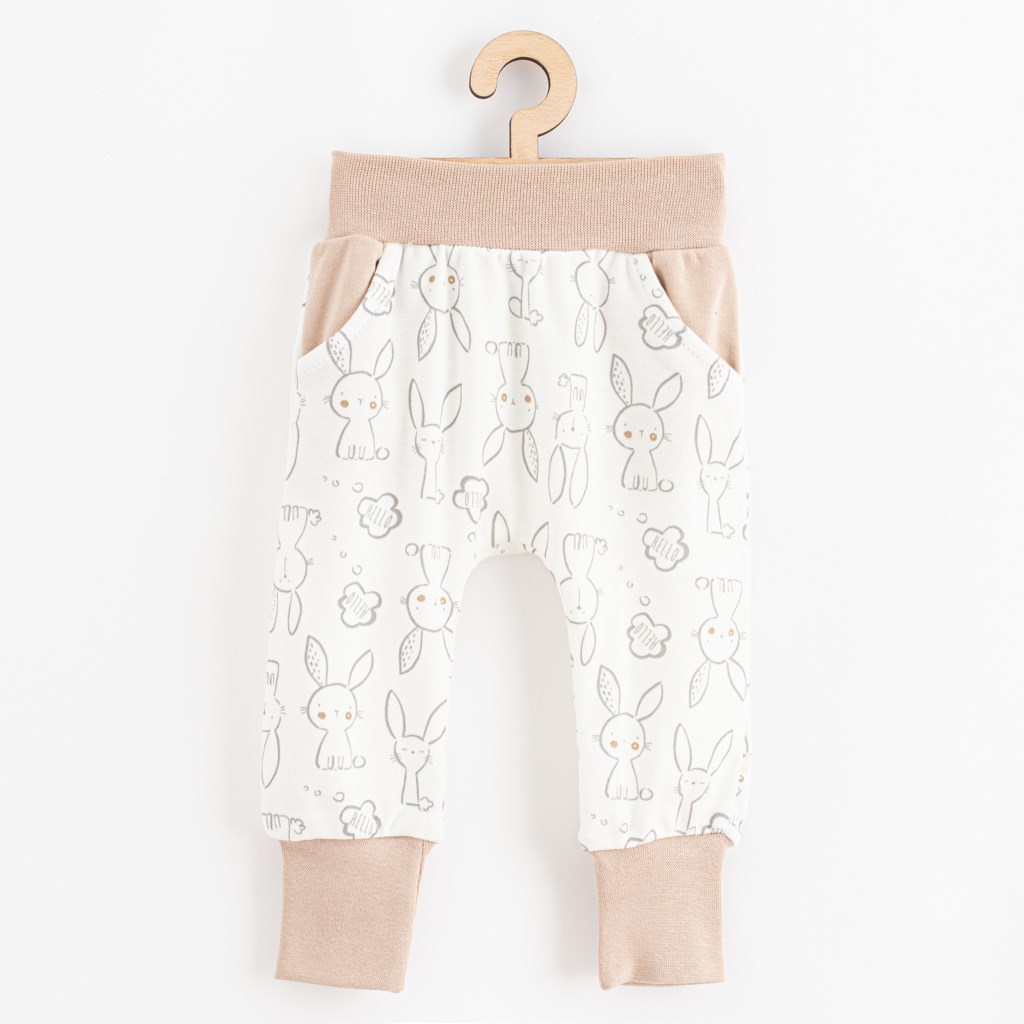 Sweatpants - Baby Cotton - Schattige konijntjes - Maat 62 (3-6 maanden)