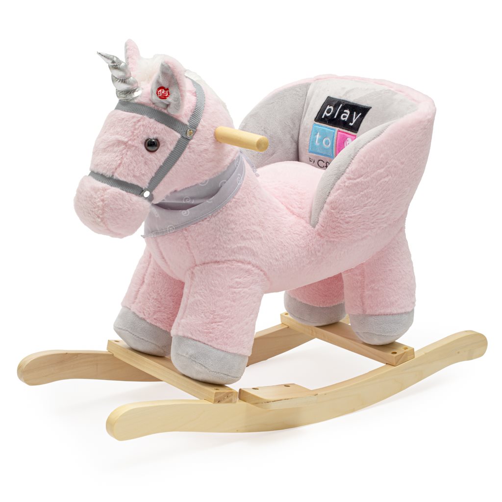 Hobbelpaard Roze Eenhoorn met melodie - Kinderspeelgoed