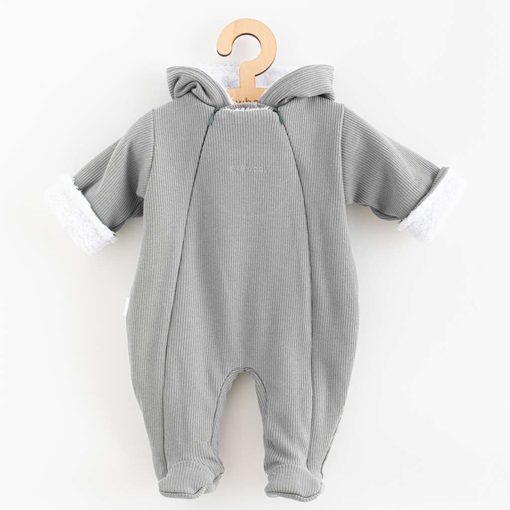 Jumpsuit - Grijs - Met Capuchon - Maat 56 (0-3 maanden)