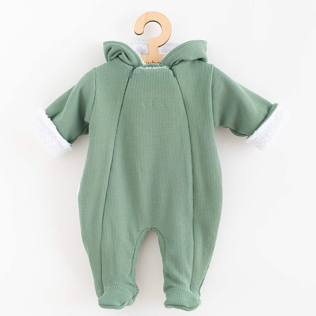 Baby jumpsuit - Groen - met capuchon - maat 62 (3-6 maanden)