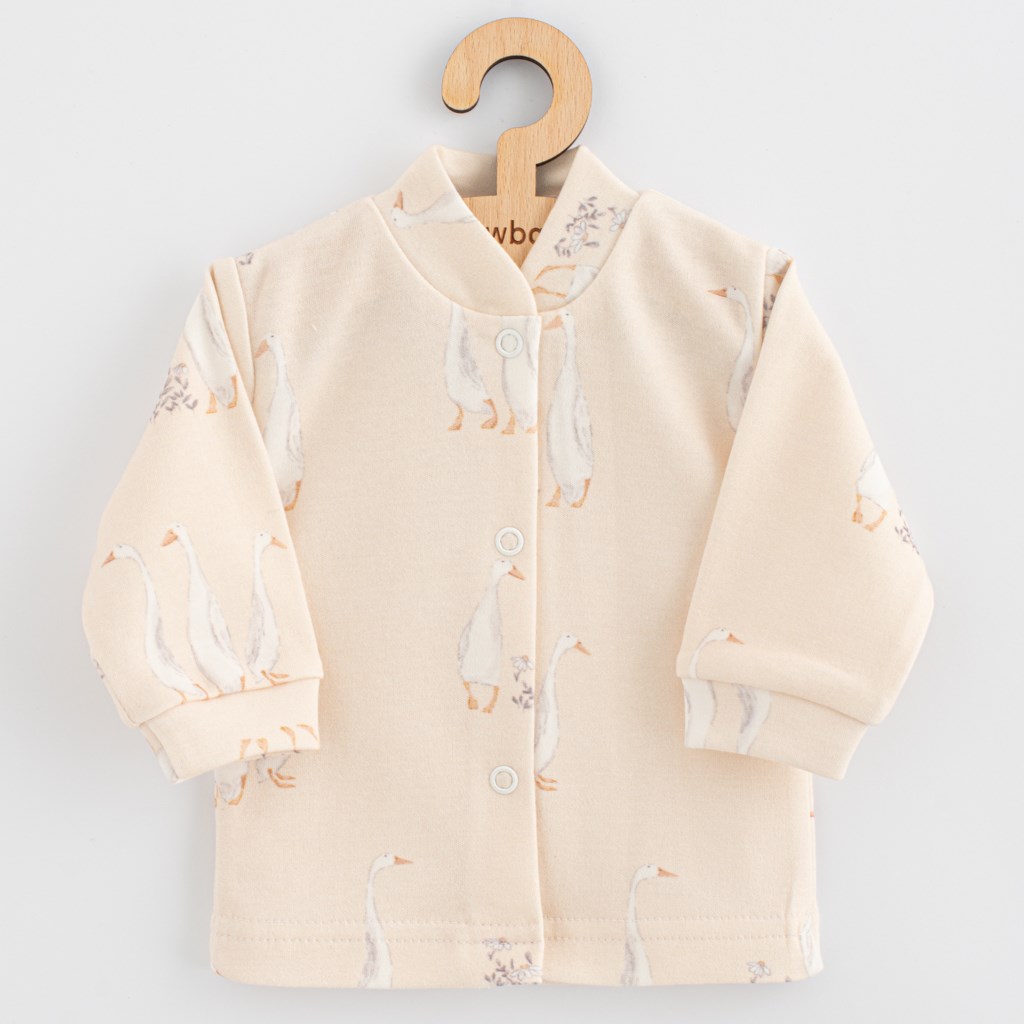 Babyshirt - Lange Mouwen - Katoen - ganzenpatroon - babykleding