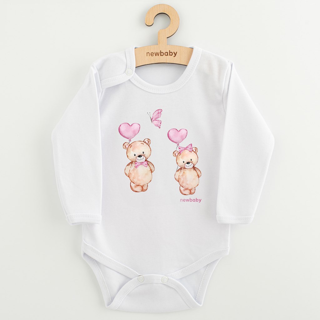 Babyrompertje - Lange mouwen - Schattige berenprint - 100% katoen