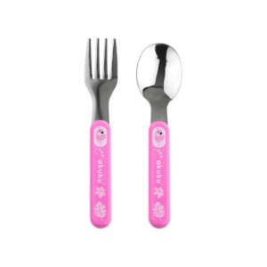Roestvrijstalen roze kindercouvert set